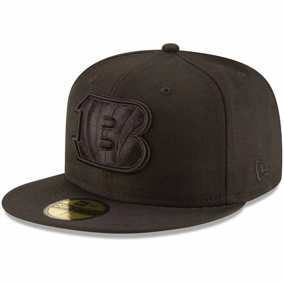 New Era Men's Cincinnati Bengals Black On Black 59FIFTY Fitted Hat 3 New Era Men's Cincinnati Bengals Black On Black 59FIFTY Fitted Hat