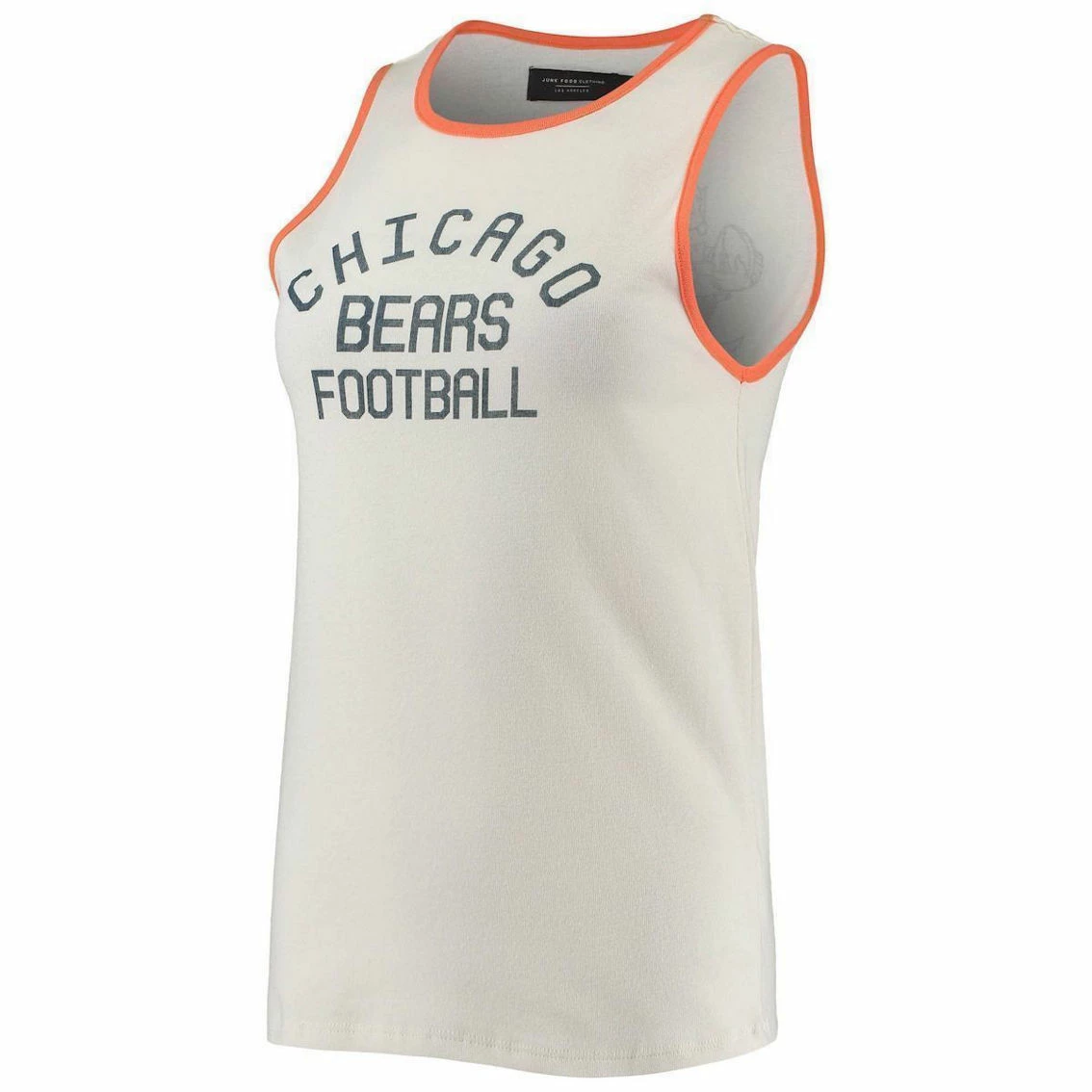 Women's Junk Food White/Orange Chicago Bears Throwback Pop Binding Scoop Neck Tank Top 5 Women's Junk Food White/Orange Chicago Bears Throwback Pop Binding Scoop Neck Tank Top - Image 3