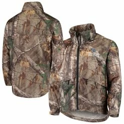 Dunbrooke Men's Realtree Camo Tennessee Titans Circle Sportsman Waterproof Packable Full-Zip Jacket