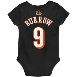 Outerstuff Infant Joe Burrow Black Cincinnati Bengals Mainliner Player Name & Number Bodysuit -Fanatics DSCO1139534481 1007 ALT3