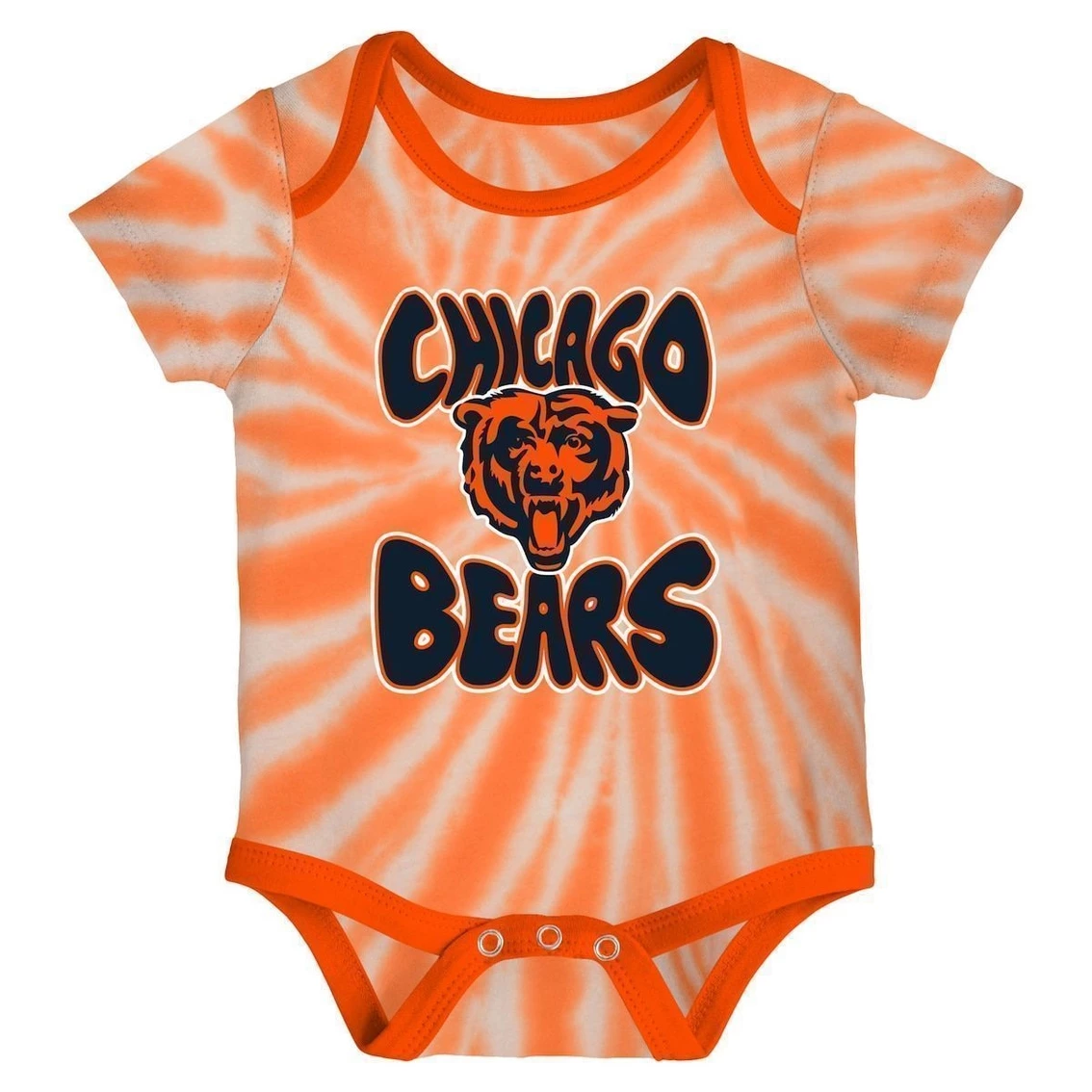 Outerstuff Newborn & Infant Orange/White Chicago Bears Monterey Tie-Dye 2-Pack Bodysuit Set 5 Outerstuff Newborn & Infant Orange/White Chicago Bears Monterey Tie-Dye 2-Pack Bodysuit Set - Image 3