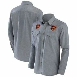 NFL X Darius Rucker Collection By Fanatics Men's Gray Chicago Bears Chambray Button-Up Long Sleeve Shirt 7 NFL X Darius Rucker Collection By Fanatics Men's Gray Chicago Bears Chambray Button-Up Long Sleeve Shirt -Fanatics DSCO1139602591 1927 ALT1