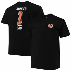 Fanatics Branded Men's Black Cincinnati Bengals Big & Tall #1 Dad 2-Hit T-Shirt