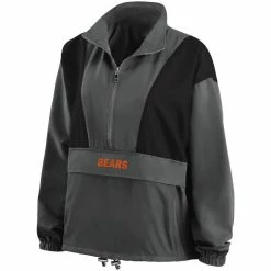 Women's WEAR By Erin Andrews Charcoal Chicago Bears Popover Packable Half-Zip Jacket 8 Women's WEAR By Erin Andrews Charcoal Chicago Bears Popover Packable Half-Zip Jacket -Fanatics DSCO1140226798 1904 ALT2