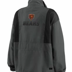 Women's WEAR By Erin Andrews Charcoal Chicago Bears Popover Packable Half-Zip Jacket 9 Women's WEAR By Erin Andrews Charcoal Chicago Bears Popover Packable Half-Zip Jacket -Fanatics DSCO1140226798 1904 ALT3