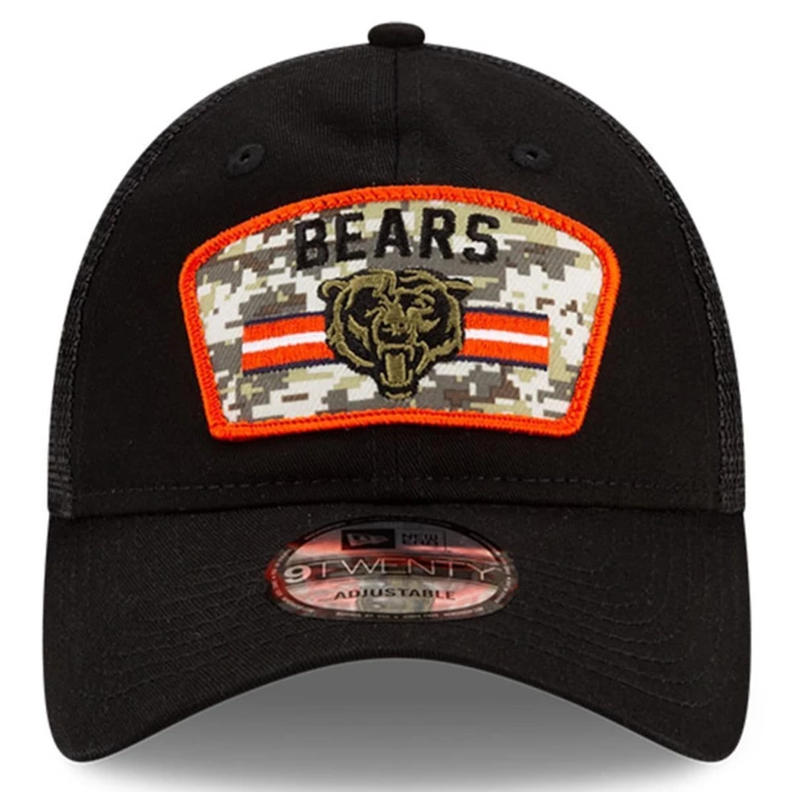 New Era Men's Black Chicago Bears 2021 Salute To Service Trucker 9TWENTY Adjustable Hat 5 New Era Men's Black Chicago Bears 2021 Salute To Service Trucker 9TWENTY Adjustable Hat - Image 3