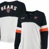 New Era Women's White/Navy Chicago Bears Plus Size Athletic Varsity Lace-Up V-Neck Long Sleeve T-Shirt 2 New Era Women's White/Navy Chicago Bears Plus Size Athletic Varsity Lace-Up V-Neck Long Sleeve T-Shirt -Fanatics DSCO1140227398 3550
