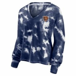 Fanatics Branded Women's White/Navy Chicago Bears Sport Resort Tie-Dye V-Neck Long Sleeve T-Shirt 8 Fanatics Branded Women's White/Navy Chicago Bears Sport Resort Tie-Dye V-Neck Long Sleeve T-Shirt -Fanatics DSCO1140227405 3550 ALT2