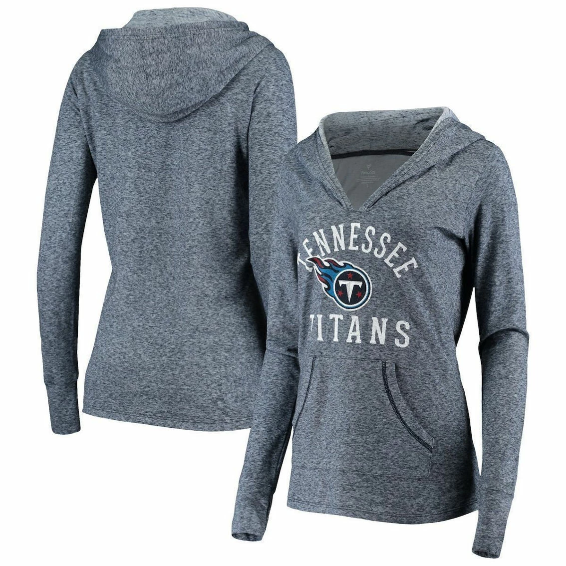 Fanatics Branded Women's Navy Tennessee Titans Doubleface Slub Pullover Hoodie 4 Fanatics Branded Women's Navy Tennessee Titans Doubleface Slub Pullover Hoodie - Image 2