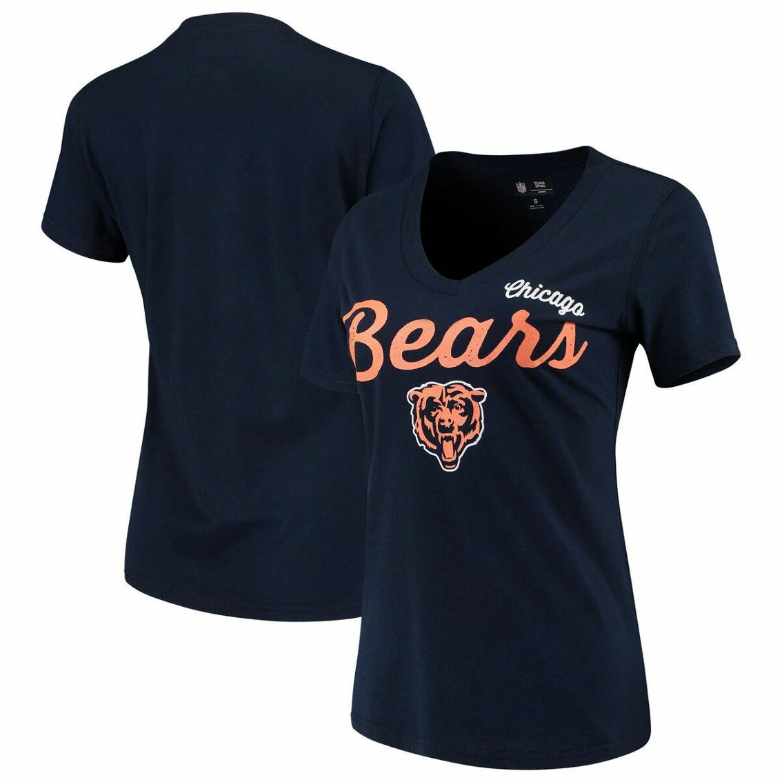 G-III 4Her By Carl Banks Women's Navy Chicago Bears Season V-Neck T-Shirt 4 G-III 4Her By Carl Banks Women's Navy Chicago Bears Season V-Neck T-Shirt - Image 2