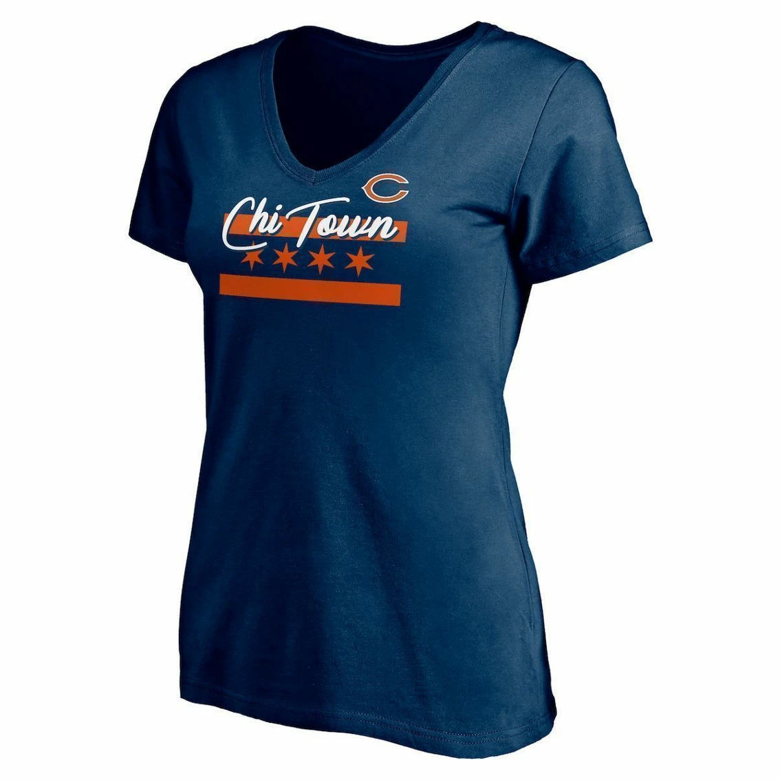 Fanatics Branded Women's Navy Chicago Bears Hometown Collection Wildcat V-Neck T-Shirt 5 Fanatics Branded Women's Navy Chicago Bears Hometown Collection Wildcat V-Neck T-Shirt - Image 3