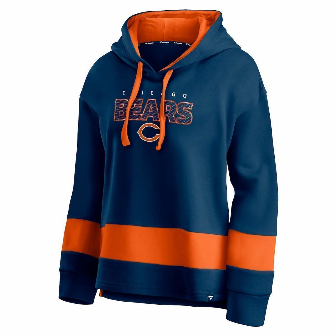 Fanatics Branded Women's Navy/Orange Chicago Bears Colors Of Pride Colorblock Pullover Hoodie 5 Fanatics Branded Women's Navy/Orange Chicago Bears Colors Of Pride Colorblock Pullover Hoodie - Image 3