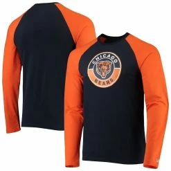 New Era Men's Navy/Orange Chicago Bears League Raglan Throwback Long Sleeve T-Shirt -Fanatics DSCO1140228842 ANGEBL ALT1