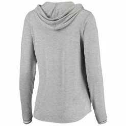 Antigua Women's Heathered Gray Chicago Bears Warm-Up Tri-Blend Hoodie Long Sleeve V-Neck T-Shirt -Fanatics DSCO1140229506 1927 ALT3