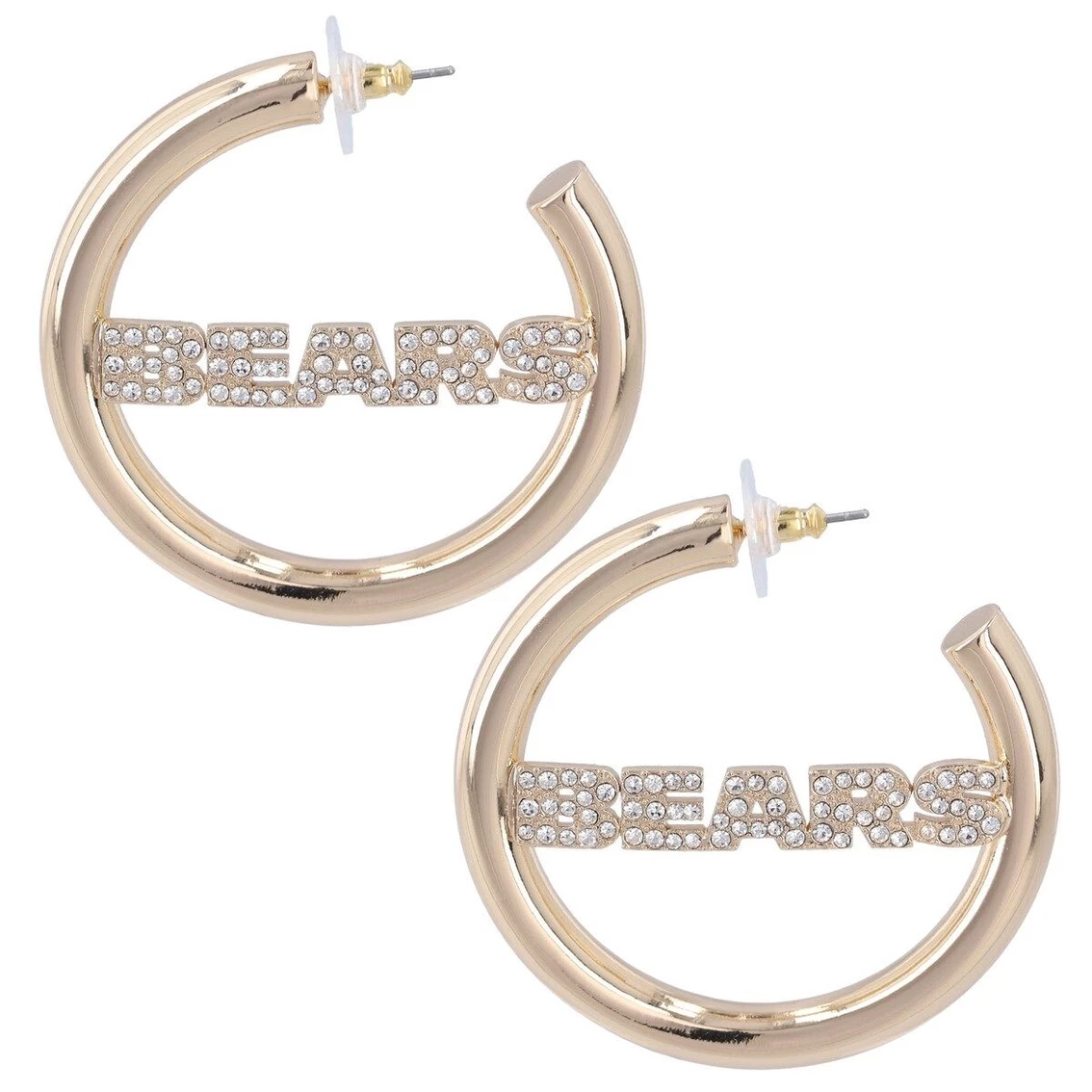 BaubleBar Women's Gold Chicago Bears Team Hoop Earrings 3 BaubleBar Women's Gold Chicago Bears Team Hoop Earrings