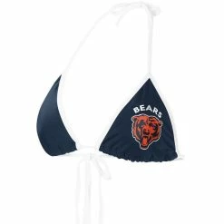 G-III 4Her By Carl Banks Women's Navy Chicago Bears Perfect Match Bikini Top