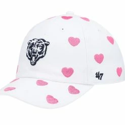'47 Toddler Girls White Chicago Bears Surprise Clean Up Adjustable Hat