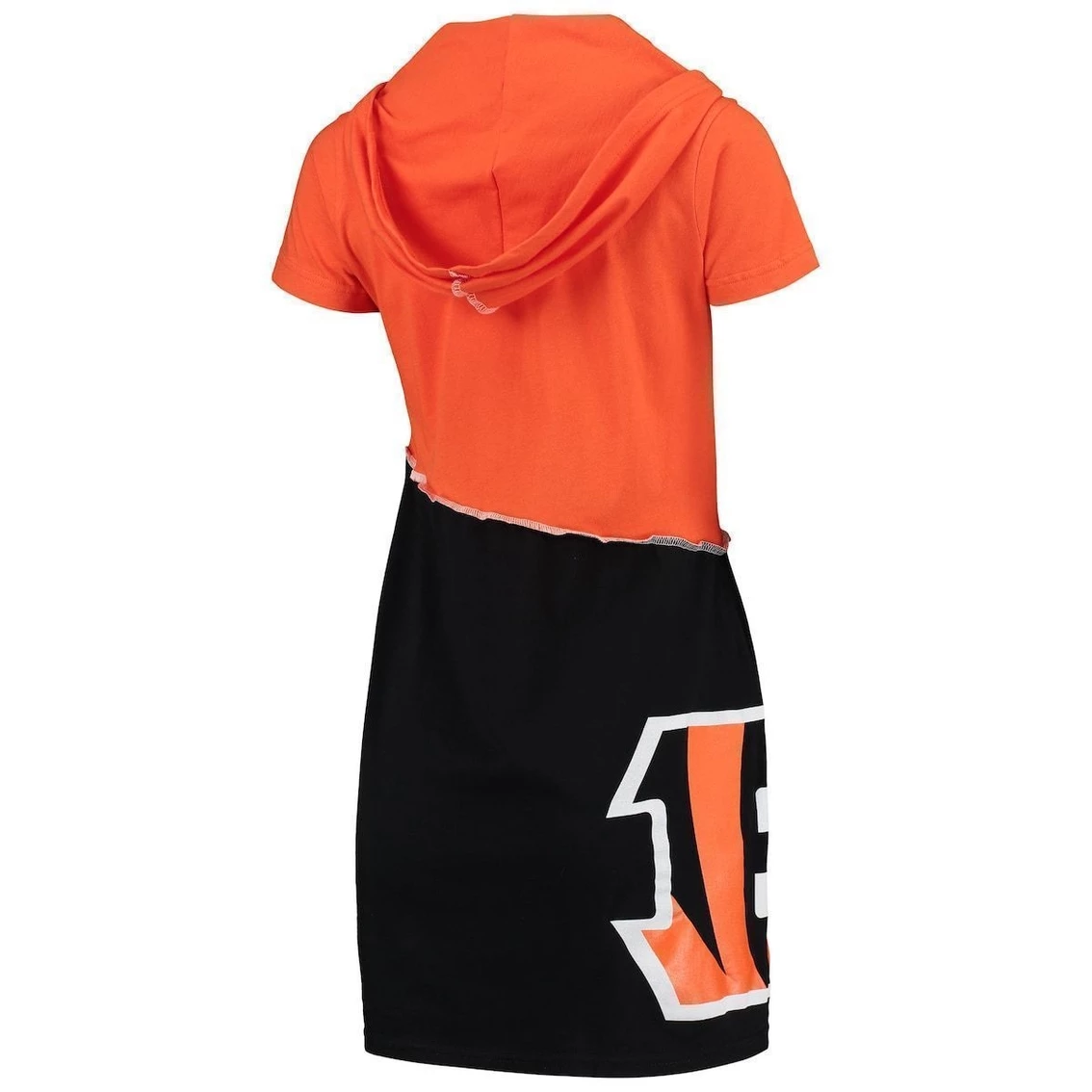 Women's Refried Apparel Orange/Black Cincinnati Bengals Sustainable Hooded Mini Dress 5 Women's Refried Apparel Orange/Black Cincinnati Bengals Sustainable Hooded Mini Dress - Image 3