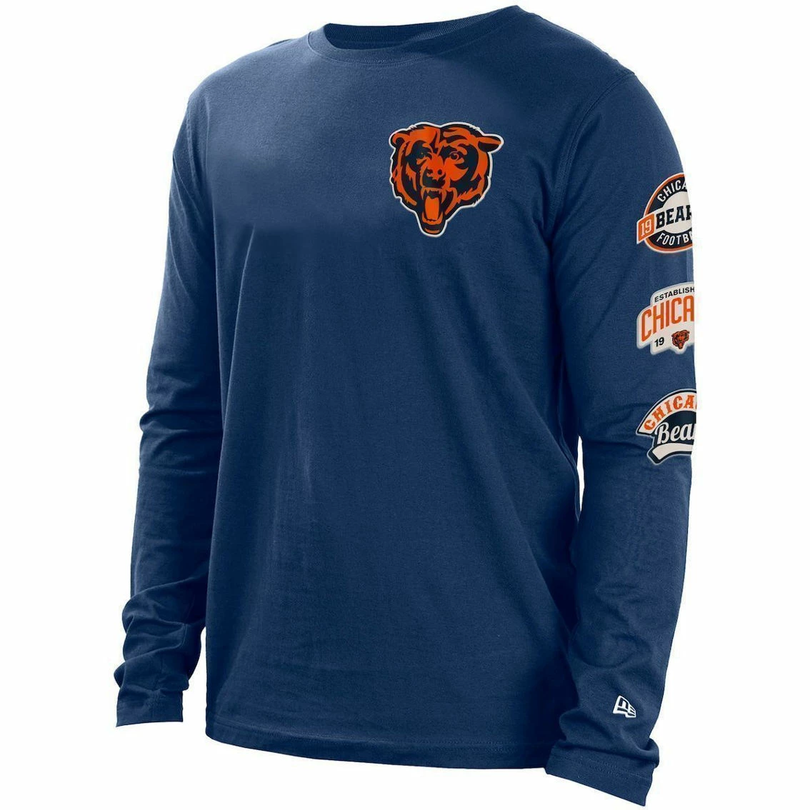 New Era Men's Navy Chicago Bears Hype 2-Hit Long Sleeve T-Shirt 5 New Era Men's Navy Chicago Bears Hype 2-Hit Long Sleeve T-Shirt - Image 3