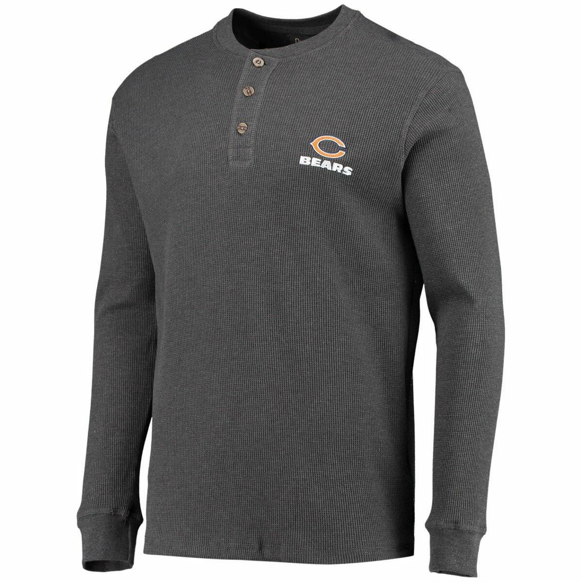 Dunbrooke Men's Heathered Gray Chicago Bears Logo Maverick Thermal Henley Long Sleeve T-Shirt 5 Dunbrooke Men's Heathered Gray Chicago Bears Logo Maverick Thermal Henley Long Sleeve T-Shirt - Image 3