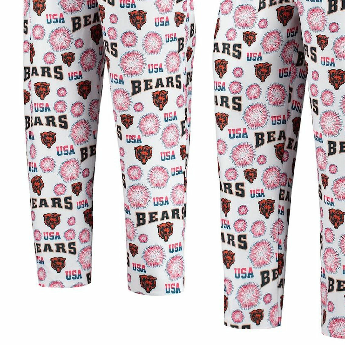 Men's Concepts Sport White Chicago Bears Zest Patriotic Sleep Pants 4 Men's Concepts Sport White Chicago Bears Zest Patriotic Sleep Pants - Image 2