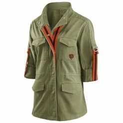 WEAR By Erin Andrews Women's WEAR By Erin Andrews Olive Chicago Bears Full-Zip Utility Jacket -Fanatics DSCO1140778611 2068 ALT2