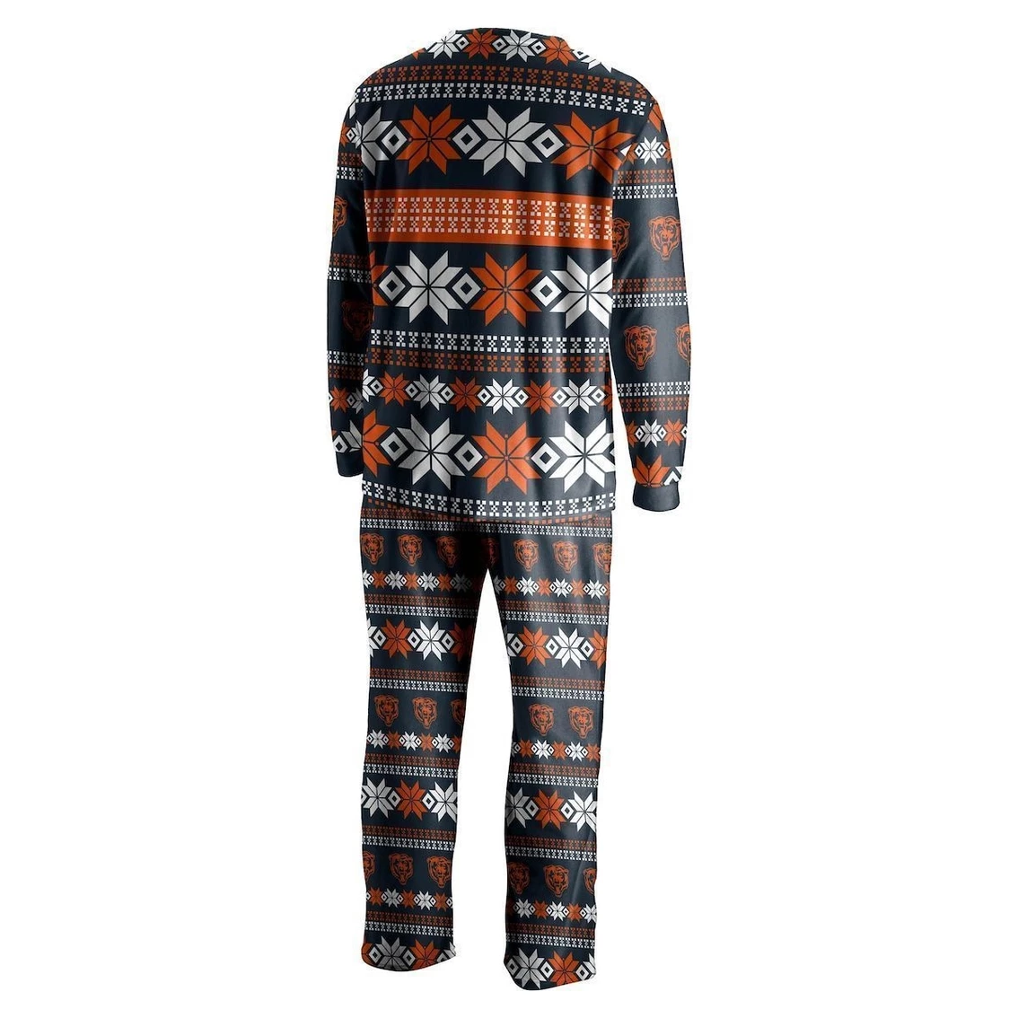 FOCO Men's Navy Chicago Bears Ugly Pajama Set 6 FOCO Men's Navy Chicago Bears Ugly Pajama Set - Image 4