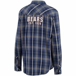 WEAR By Erin Andrews Women's WEAR By Erin Andrews Navy Chicago Bears Button-Up Plaid Long Sleeve Shirt -Fanatics DSCO1141388818 1320 ALT3