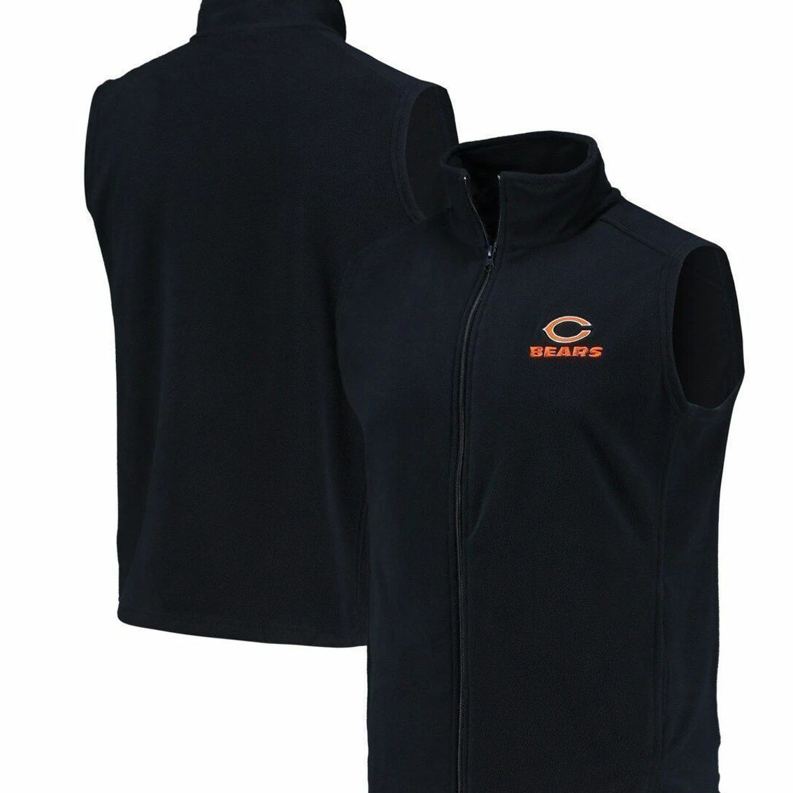 Dunbrooke Men's Navy Chicago Bears Houston Fleece Full-Zip Vest 4 Dunbrooke Men's Navy Chicago Bears Houston Fleece Full-Zip Vest - Image 2