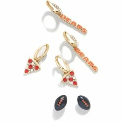 BaubleBar Chicago Bears Three-Pack Earring Set
