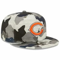 New Era Men's Camo Chicago Bears 2022 NFL Training Camp Official 9FIFTY Snapback Adjustable Hat -Fanatics DSCO1142288391 BGrd ALT3