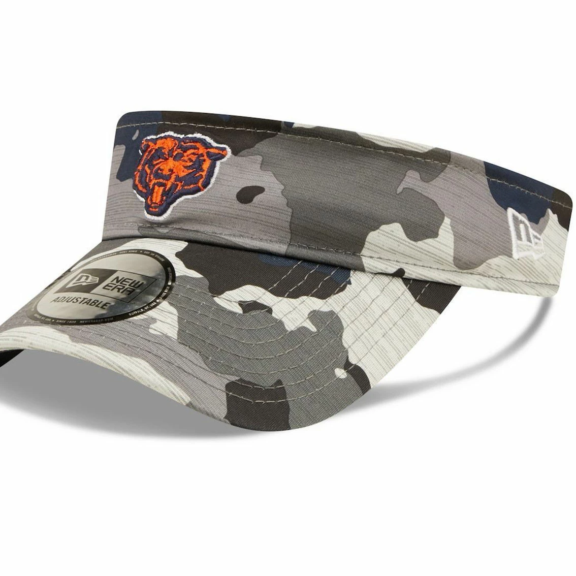 New Era Men's Camo Chicago Bears 2022 NFL Training Camp Official Mascot Adjustable Visor 4 New Era Men's Camo Chicago Bears 2022 NFL Training Camp Official Mascot Adjustable Visor - Image 2