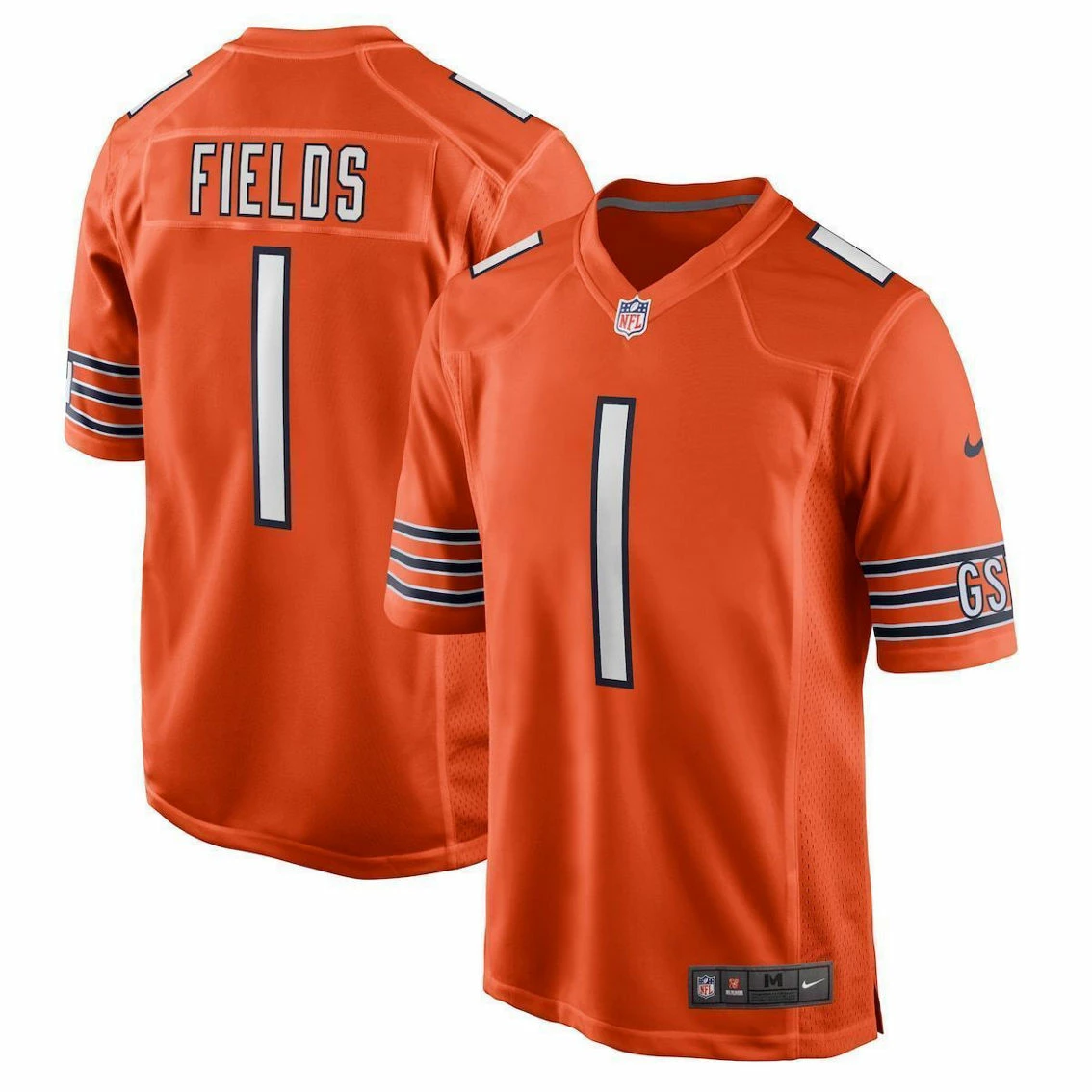 Nike Men's Justin Fields Orange Chicago Bears Player Game Jersey 3 Nike Men's Justin Fields Orange Chicago Bears Player Game Jersey
