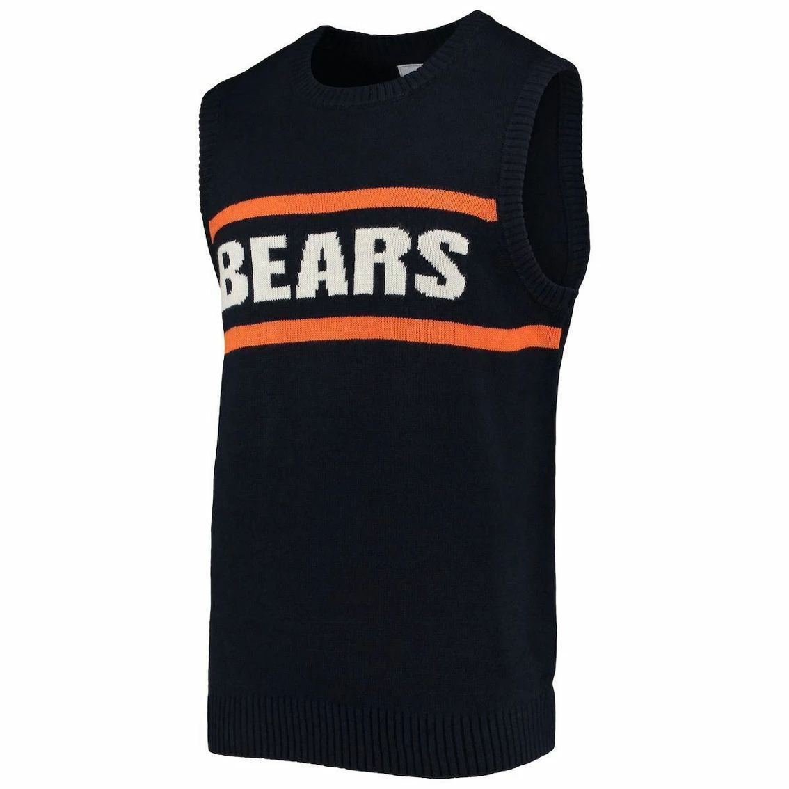 Starter Men's Navy/Orange Chicago Bears Player Sweater Vest 5 Starter Men's Navy/Orange Chicago Bears Player Sweater Vest - Image 3
