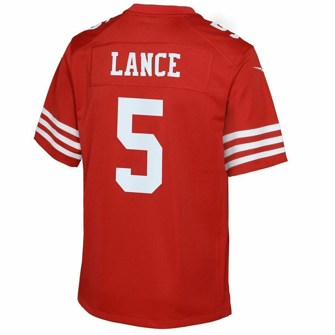 Nike Youth Trey Lance Scarlet San Francisco 49ers Game Jersey 6 Nike Youth Trey Lance Scarlet San Francisco 49ers Game Jersey - Image 4