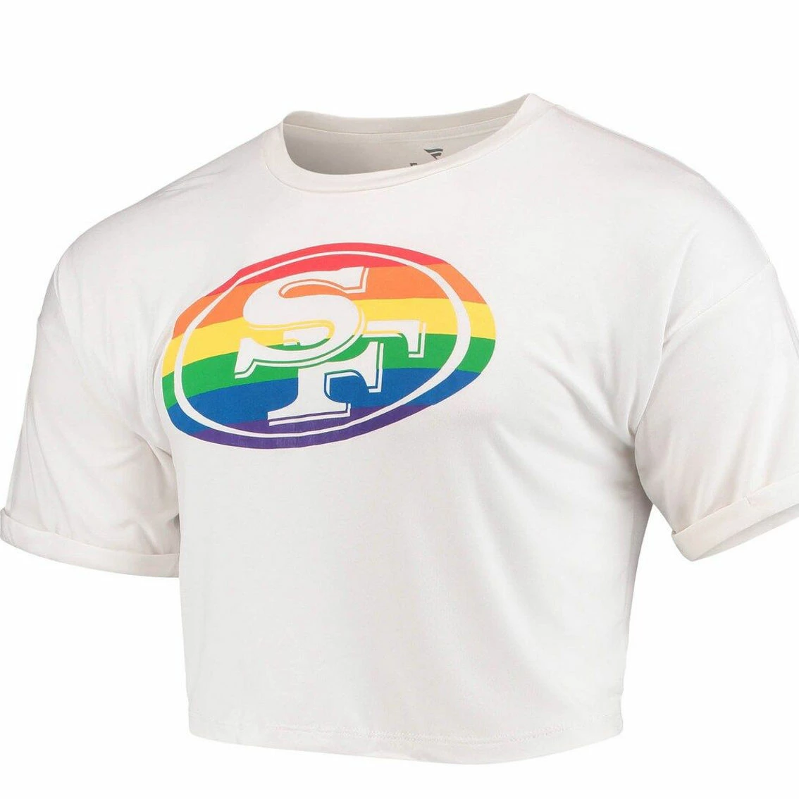 Fanatics Branded White San Francisco 49ers Boxy Pride T-Shirt 5 Fanatics Branded White San Francisco 49ers Boxy Pride T-Shirt - Image 3