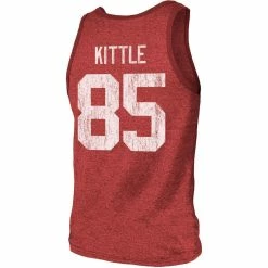 Majestic Threads Men's George Kittle Scarlet San Francisco 49ers Name & Number Tri-Blend Tank Top 9 Majestic Threads Men's George Kittle Scarlet San Francisco 49ers Name & Number Tri-Blend Tank Top -Fanatics DSCO1142446950 2946 ALT3