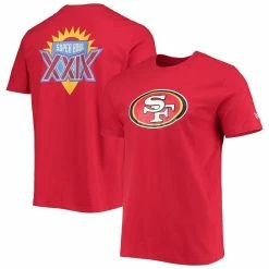New Era Men's Scarlet San Francisco 49ers Patch Up Collection Super Bowl XXIX T-Shirt