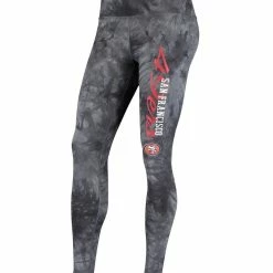 Concepts Sport Women's Black San Francisco 49ers Burst Tie-Dye Leggings -Fanatics DSCO1142447205 1007 ALT2