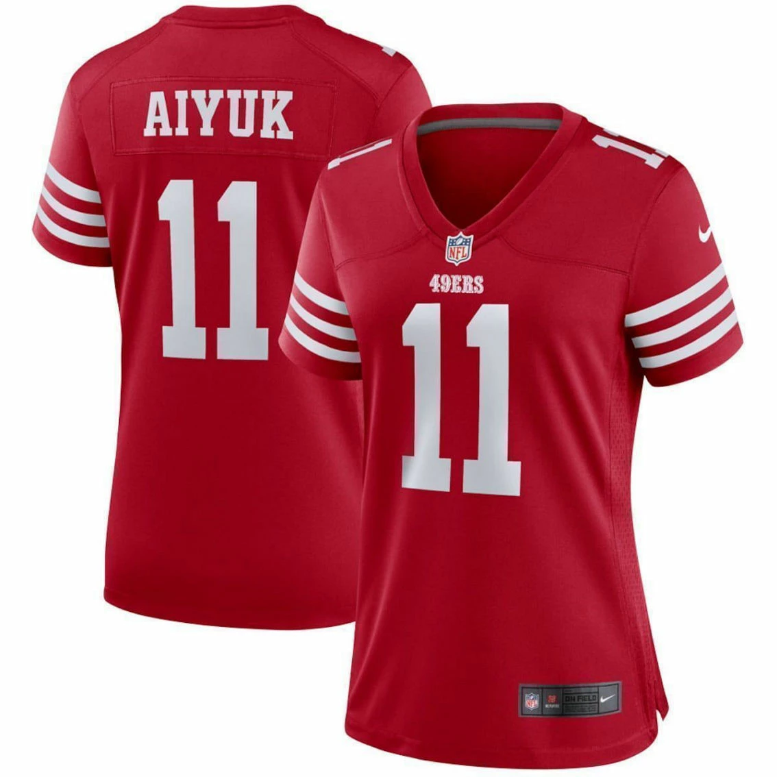 Nike Women's Brandon Aiyuk Scarlet San Francisco 49ers Player Game Jersey 4 Nike Women's Brandon Aiyuk Scarlet San Francisco 49ers Player Game Jersey - Image 2