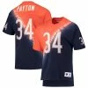 Mitchell & Ness Men's Walter Payton Orange/Navy Chicago Bears Retired Player Name & Number Diagonal Tie-Dye V-Neck T-Shirt -Fanatics DSCO1142495021 2294