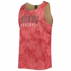 FOCO Men's Scarlet San Francisco 49ers Floral Reversible Mesh Tank Top -Fanatics DSCO1142495057 2946 ALT2