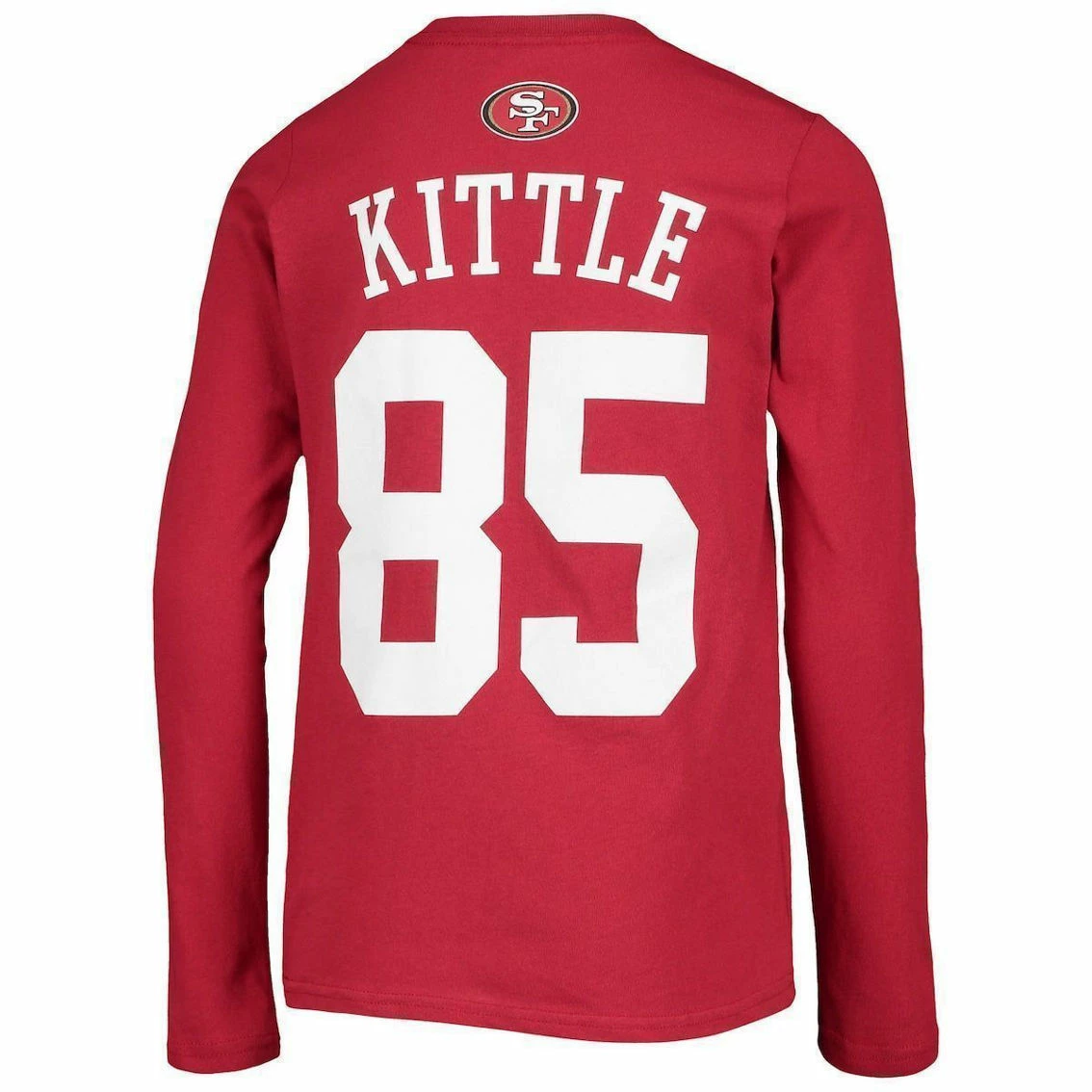 Outerstuff Youth George Kittle Scarlet San Francisco 49ers Mainliner Player Name & Number Long Sleeve T-Shirt 6 Outerstuff Youth George Kittle Scarlet San Francisco 49ers Mainliner Player Name & Number Long Sleeve T-Shirt - Image 4