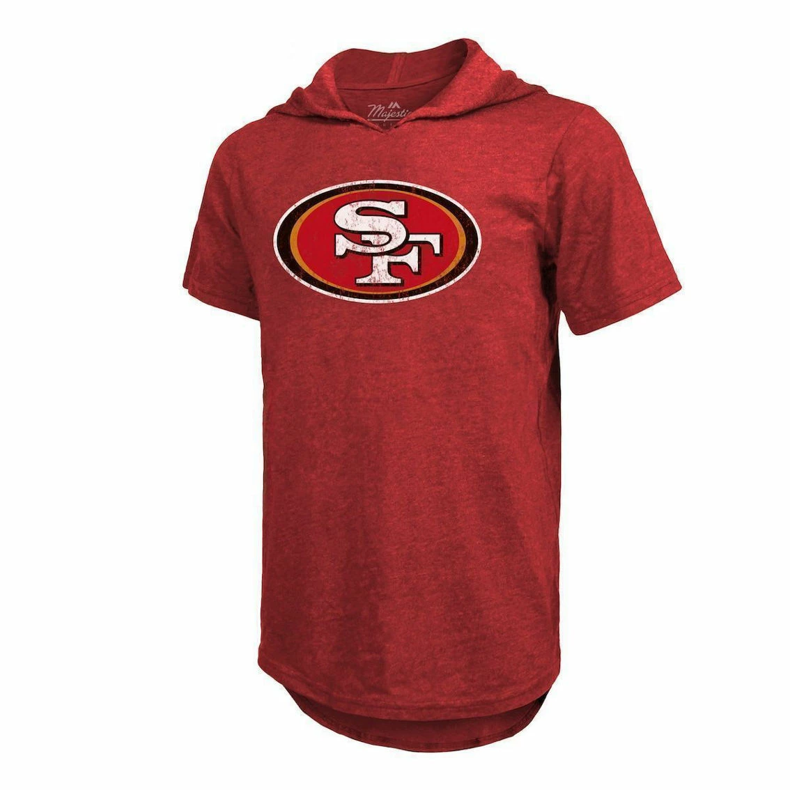 Majestic Threads Men's Trey Lance Scarlet San Francisco 49ers Player Name & Number Tri-Blend Short Sleeve Hoodie T-Shirt 5 Majestic Threads Men's Trey Lance Scarlet San Francisco 49ers Player Name & Number Tri-Blend Short Sleeve Hoodie T-Shirt - Image 3