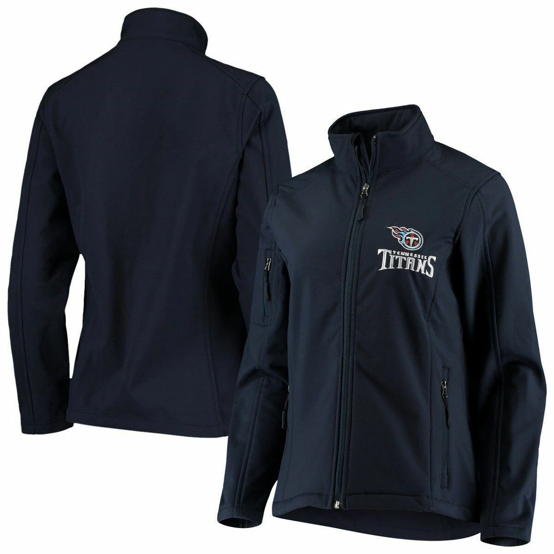 Dunbrooke Women's Navy Tennessee Titans Full-Zip Sonoma Softshell Jacket 4 Dunbrooke Women's Navy Tennessee Titans Full-Zip Sonoma Softshell Jacket - Image 2
