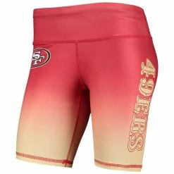 FOCO Women's Scarlet San Francisco 49ers Gradient Biker Shorts 8 FOCO Women's Scarlet San Francisco 49ers Gradient Biker Shorts -Fanatics DSCO1143202691 2946 ALT2