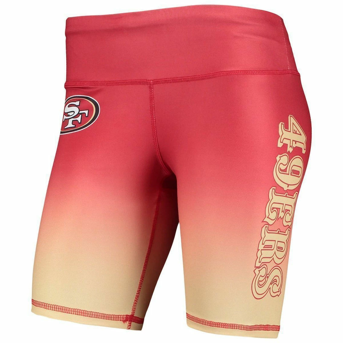 FOCO Women's Scarlet San Francisco 49ers Gradient Biker Shorts 5 FOCO Women's Scarlet San Francisco 49ers Gradient Biker Shorts - Image 3