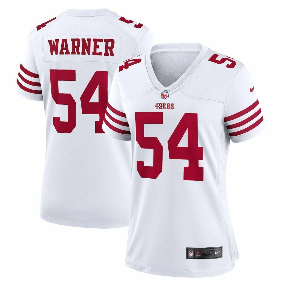 Nike Women's Fred Warner White San Francisco 49ers Player Game Jersey 4 Nike Women's Fred Warner White San Francisco 49ers Player Game Jersey - Image 2