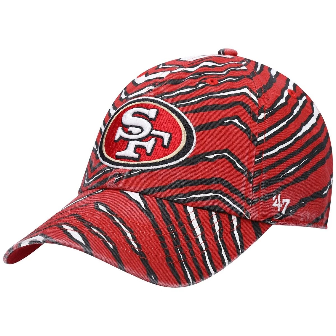 '47 Men's Scarlet San Francisco 49ers Clean Up Adjustable Hat 4 '47 Men's Scarlet San Francisco 49ers Clean Up Adjustable Hat - Image 2