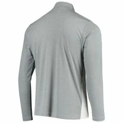 Antigua Men's Heathered Gray/White San Francisco 49ers Throwback Cycle Quarter-Zip Jacket -Fanatics DSCO1143202947 VNFK ALT3